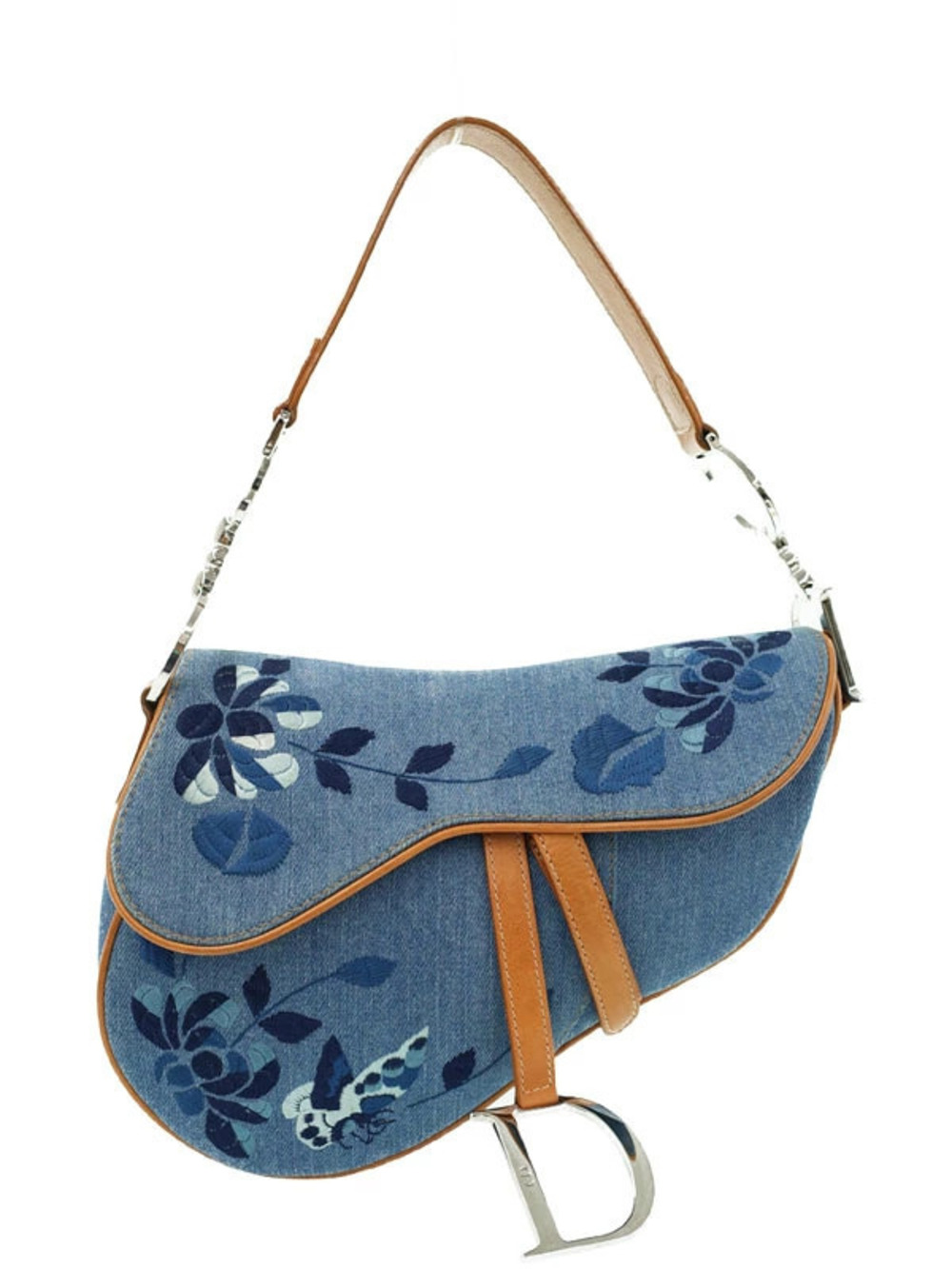 Christian Dior Denim Saddle Bag Hobo